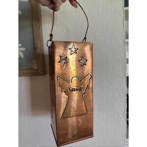 Vintage Southern Living‎ Lantern Angel Copper Candle Christmas Decor Luminaries